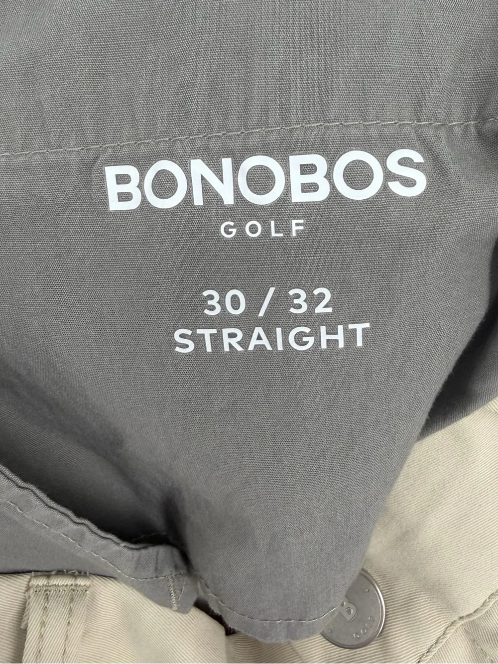 Bonobos Golf Pants 30X32 Classic Straight Leg Khaki Performance Pants - Beige